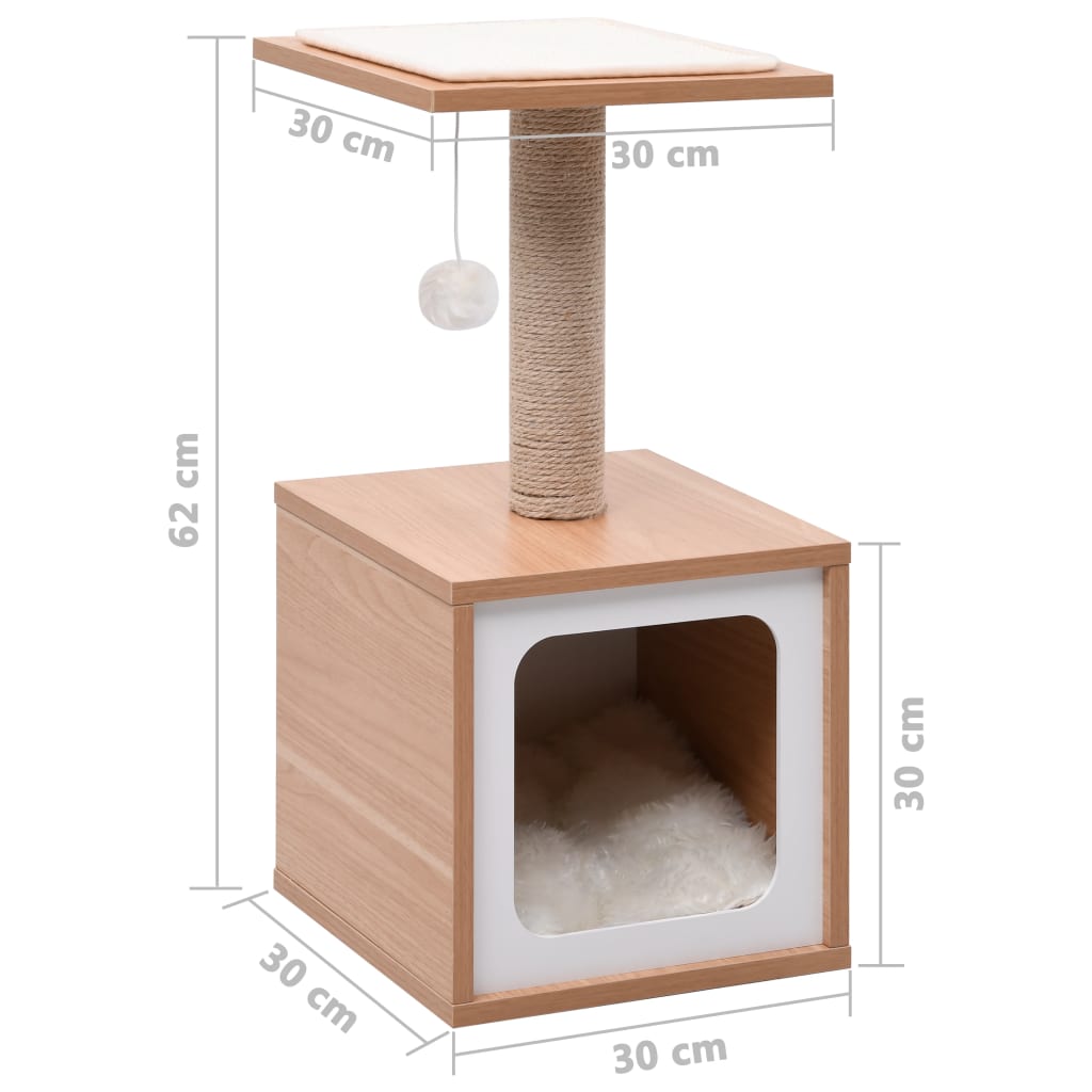 Katzen-Kratzbaum Mit Sisal-Kratzmatte 62 Cm